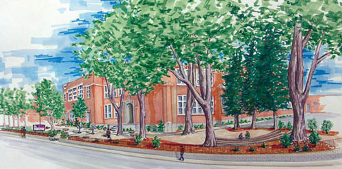 A close-up artist's rendering of what the finished product will look like.
Courtesy of West Middle School