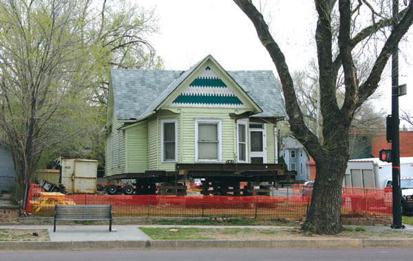 The house at 2102 W. Colorado Ave. has a lofty view of the world, awaiting its move south of Highway 24.
Westside Pioneer photo