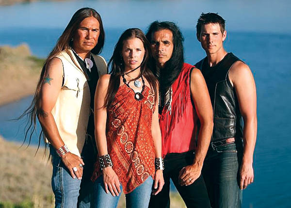 A popular returning musical group is Brule. From left are
Moses J. Brings Plenty, Nicole LaRoche, her father Paul and
brother Shane. The group will be in its usual location on the avenue at 27th Street.
Courtesy of Brule