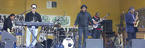 Featured band Tiny Barge and the Big Chill (in the bandshell) on the final day of Territory Days May 30 in Bancroft