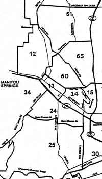 The sector numbers in this map can be used to track the report totals in different categories as shown in 
the table below.