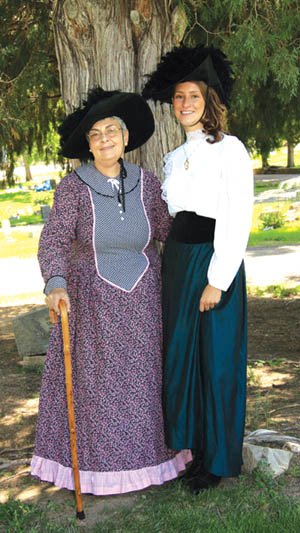 From the Cemetery Crawl at Fairview Cemetery Aug. 12... 
Sharon Swint and her daughter Sarah each played a historical figure.
Westside Pioneer photo