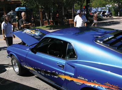 At the Good Times Car Show... The scene in the 2600 block, as seen from the Jake & Tellys restaurant deck.
Westside Pioneer photo