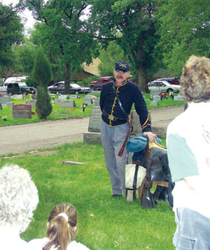 Civil War veteran/ longtime Westside resident John
Ingersoll is portrayed by Rod Cooley. 
Westside Pioneer photo