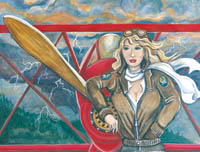 The logo art for Thunder & Buttons II. 
Westside Pioneer photo of artwork by Amy and Melody Spring
