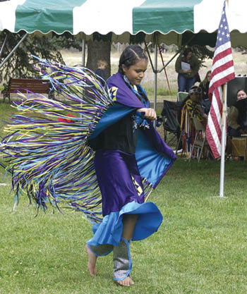 Scenes from First Nations Day at Rock Ledge Ranch Historic Site Oct. 14... LEFT: JaRyl Mack of the Lakota tribe 
performs.
Westside Pioneer photo